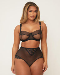 Raya Bra & Brief Set : Midnight Black