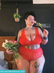 Hallie Bralette & Brief Set : Chilli Pepper