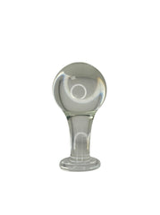 Clear glass Butt Plug on a white background