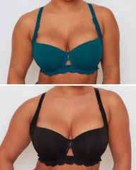 Daley Lace Bra Bundle : Black & Blue Coral