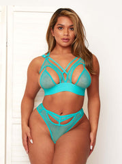 Paloma Bralette & Brief Set : Atlantis Green