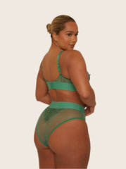 Abigail Bralette & Brief Set : Amazon Green