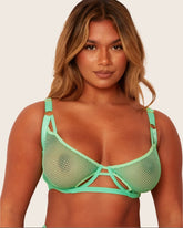 Aphrodite Balcony Bra : Apple Green