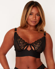 Delaney Plunge Bra : Midnight Black