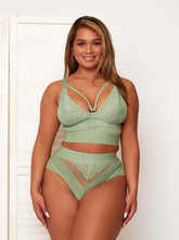 Gia Bralette & Brief Set : Basil Green