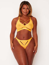 Logan Bralette & Brief Set : Orange Crush