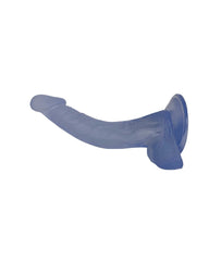 Side View of Frosted Blue Silicone Toy from Brand X Intimates