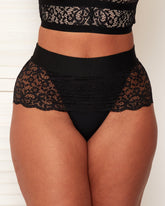 Eden high waisted skirt brief in midnight black
