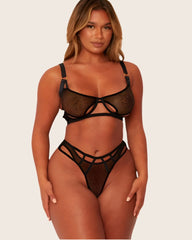 Aphrodite Balcony Bra : Midnight Black