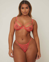 Brady Demi-Cup Bra : Persian Red