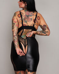 Double Entry Skirt : Obsidian Black