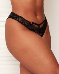 Gabriella low rise fit brazilian in midnight black