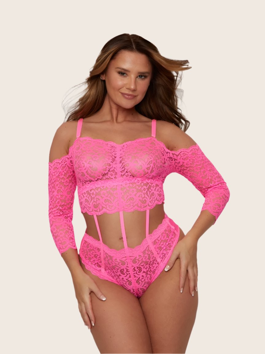 Alix Bodysuit : Neon Pink