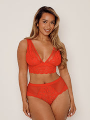Eva Bralette & Brief Set : Chilli Pepper