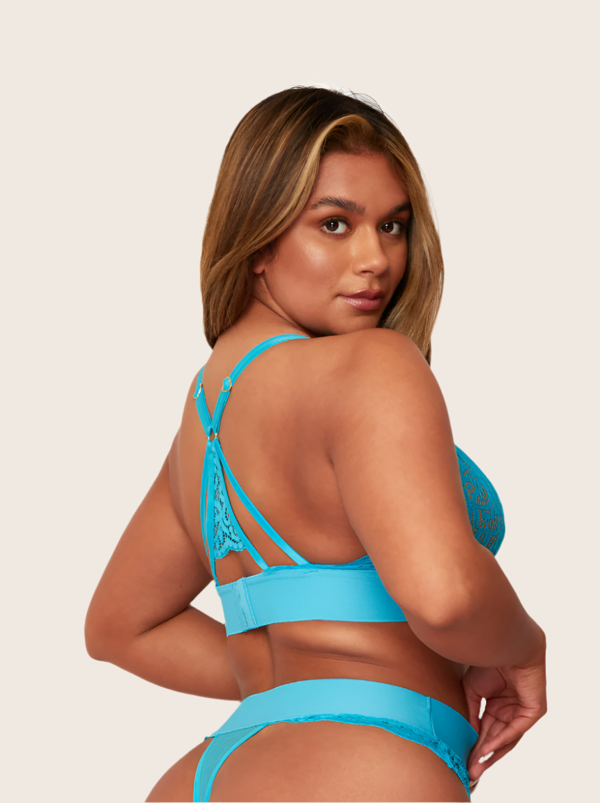 Amber Bralette : Bluebird Blue