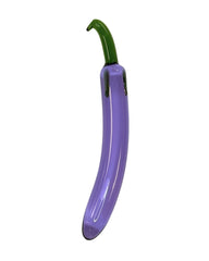 Purple Glass Toy from Brand X By Tutti inspired by the shape and look of an aubergine 