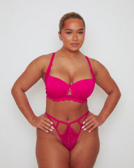 Daley Lace Bra & Brief Set : Very Cherry