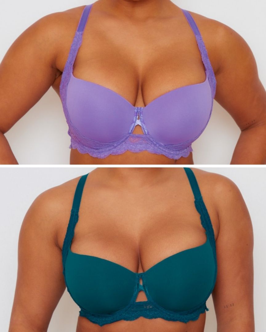 Daley Lace Bra Bundle : Amethyst & Blue Coral