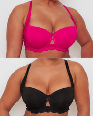 Daley Lace Bra Bundle : Black & Cherry