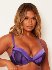 Queenie Bra : Purple Black