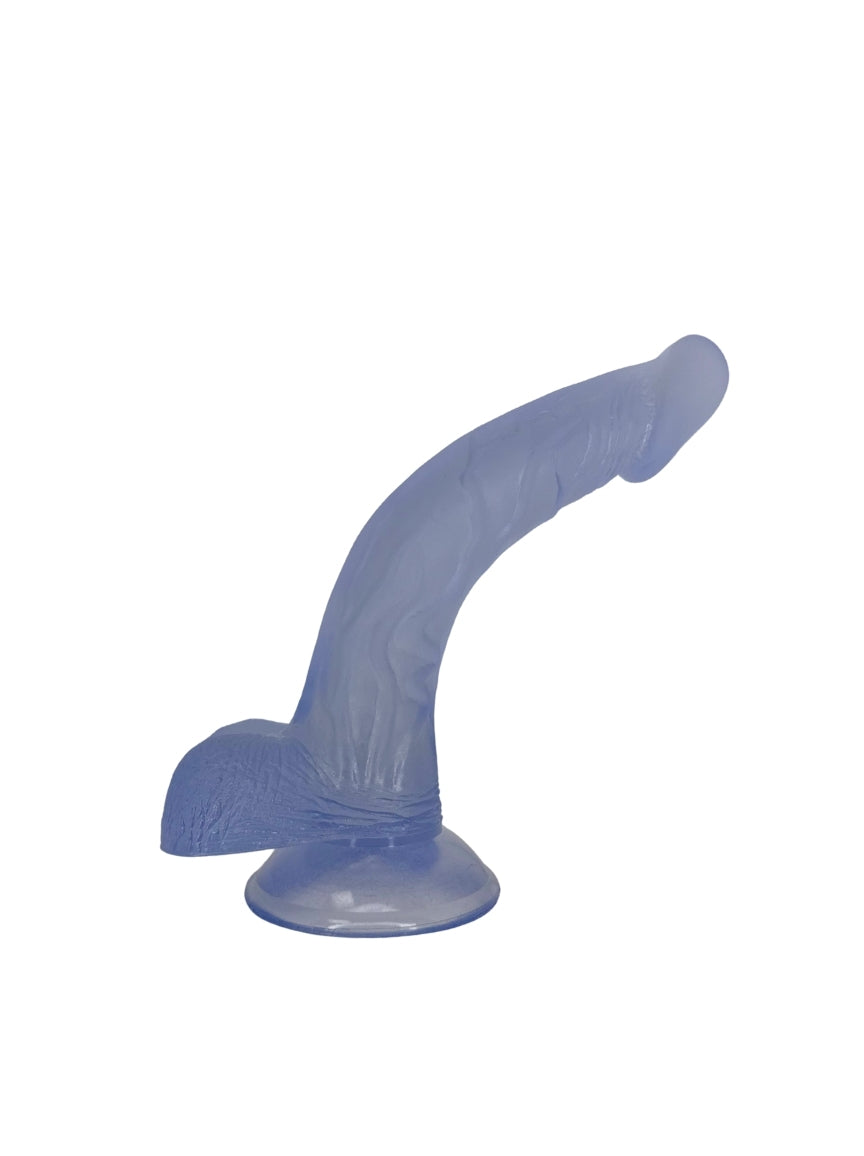 Frosted Blue Silicone curved Toy from Brand X Intimates 