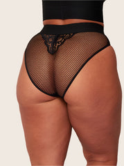 Athena midnight black brief with keyhole design on the front