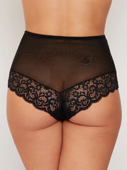 Bellatrix brief in midnight black with lace and mesh detail