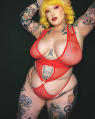 Fluster Bodysuit : Ruby Red