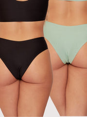 Stevie Twin Pack Brief : Black & Basil